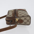 GUCCI GG Supreme Web Sherry Line Bag PVC Beige Gold 001 3654 5 Auth 172680-4