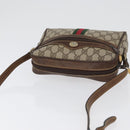 GUCCI GG Supreme Web Sherry Line Bag PVC Beige Gold 001 3654 5 Auth 172680-6
