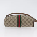GUCCI GG Supreme Web Sherry Line Bag PVC Beige Gold 001 3654 5 Auth 172680-5