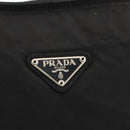 PRADA Shoulder Bag Nylon Black Silver Auth 172683-17
