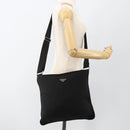 PRADA Shoulder Bag Nylon Black Silver Auth 172683-21