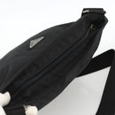 PRADA Shoulder Bag Nylon Black Silver Auth 172683-6