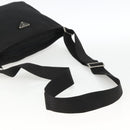 PRADA Shoulder Bag Nylon Black Silver Auth 172683-7