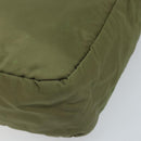 PRADA Tote Bag Nylon Green Silver Auth 172684-14