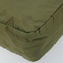 PRADA Tote Bag Nylon Green Silver Auth 172684-15