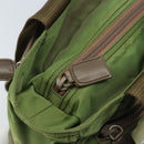 PRADA Tote Bag Nylon Green Silver Auth 172684-18