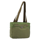 PRADA Tote Bag Nylon Green Silver Auth 172684-1