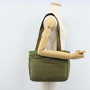 PRADA Tote Bag Nylon Green Silver Auth 172684-26
