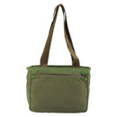 PRADA Tote Bag Nylon Green Silver Auth 172684-2