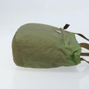 PRADA Tote Bag Nylon Green Silver Auth 172684-3