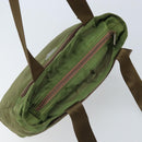PRADA Tote Bag Nylon Green Silver Auth 172684-6
