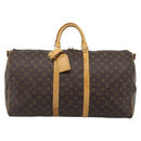 LOUIS VUITTON Monogram Keepall Bandouliere 55 Boston Bag M41414 LV Auth 172687-13