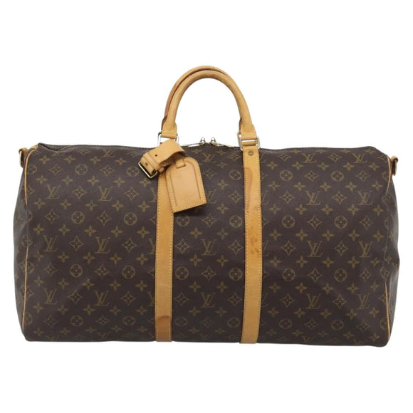 LOUIS VUITTON Monogram Keepall Bandouliere 55 Boston Bag M41414 LV Auth 172687