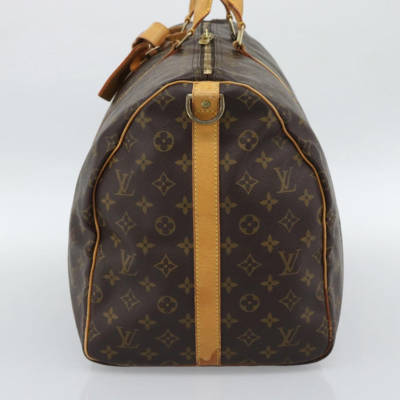 LOUIS VUITTON Monogram Keepall Bandouliere 55 Boston Bag M41414 LV Auth 172687