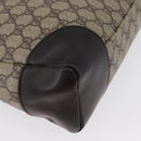 GUCCI GG Canvas Shoulder Bag PVC Beige Silver 110054 Auth 172689-10