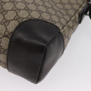GUCCI GG Canvas Shoulder Bag PVC Beige Silver 110054 Auth 172689-11