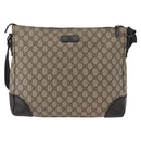GUCCI GG Canvas Shoulder Bag PVC Beige Silver 110054 Auth 172689-2