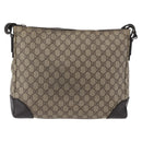 GUCCI GG Canvas Shoulder Bag PVC Beige Silver 110054 Auth 172689-3
