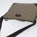GUCCI GG Canvas Shoulder Bag PVC Beige Silver 110054 Auth 172689-6