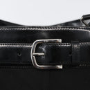 Christian Dior Tote Bag Nylon Black Silver Auth 172694-10