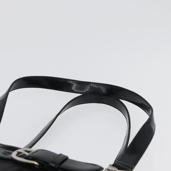 Christian Dior Tote Bag Nylon Black Silver Auth 172694