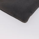 SAINT LAURENT Clutch Bag Canvas Gray Silver Auth 172695-14