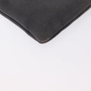 SAINT LAURENT Clutch Bag Canvas Gray Silver Auth 172695-15