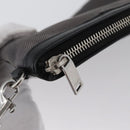 SAINT LAURENT Clutch Bag Canvas Gray Silver Auth 172695-9