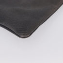 SAINT LAURENT Clutch Bag Canvas Gray Silver Auth 172695-8