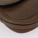 GUCCI Shoulder Bag Leather Brown Gold Auth 172696-9