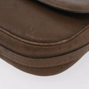 GUCCI Shoulder Bag Leather Brown Gold Auth 172696-14