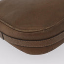 GUCCI Shoulder Bag Leather Brown Gold Auth 172696-15