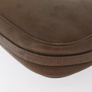 GUCCI Shoulder Bag Leather Brown Gold Auth 172696-16
