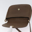 GUCCI Shoulder Bag Leather Brown Gold Auth 172696-18