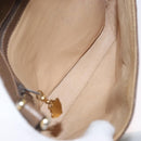 GUCCI Shoulder Bag Leather Brown Gold Auth 172696-10