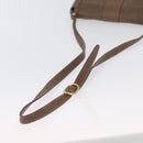 GUCCI Shoulder Bag Leather Brown Gold Auth 172696-7