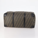 FENDI Zucca Canvas Boston Bag PVC 2way Black Brown Auth 172708-5