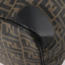 FENDI Zucca Canvas Boston Bag PVC 2way Black Brown Auth 172708-17