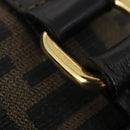 FENDI Zucca Canvas Boston Bag PVC 2way Black Brown Auth 172708-11