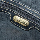 FENDI Zucca Canvas Boston Bag PVC 2way Black Brown Auth 172708-22