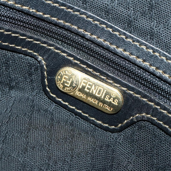 FENDI Zucca Canvas Boston Bag PVC 2way Black Brown Auth 172708