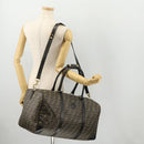 FENDI Zucca Canvas Boston Bag PVC 2way Black Brown Auth 172708-25