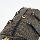 FENDI Zucca Canvas Boston Bag PVC 2way Black Brown Auth 172708-6