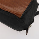 PRADA Rugzak Nylon Zwart Zilver Auth 172717-9