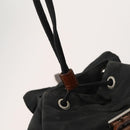PRADA Rugzak Nylon Zwart Zilver Auth 172717-19