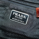 PRADA Rugzak Nylon Zwart Zilver Auth 172717-22