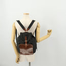 PRADA Rugzak Nylon Zwart Zilver Auth 172717-27