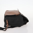PRADA Rugzak Nylon Zwart Zilver Auth 172717-3