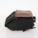 PRADA Rugzak Nylon Zwart Zilver Auth 172717-4