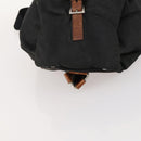 PRADA Rugzak Nylon Zwart Zilver Auth 172717-6